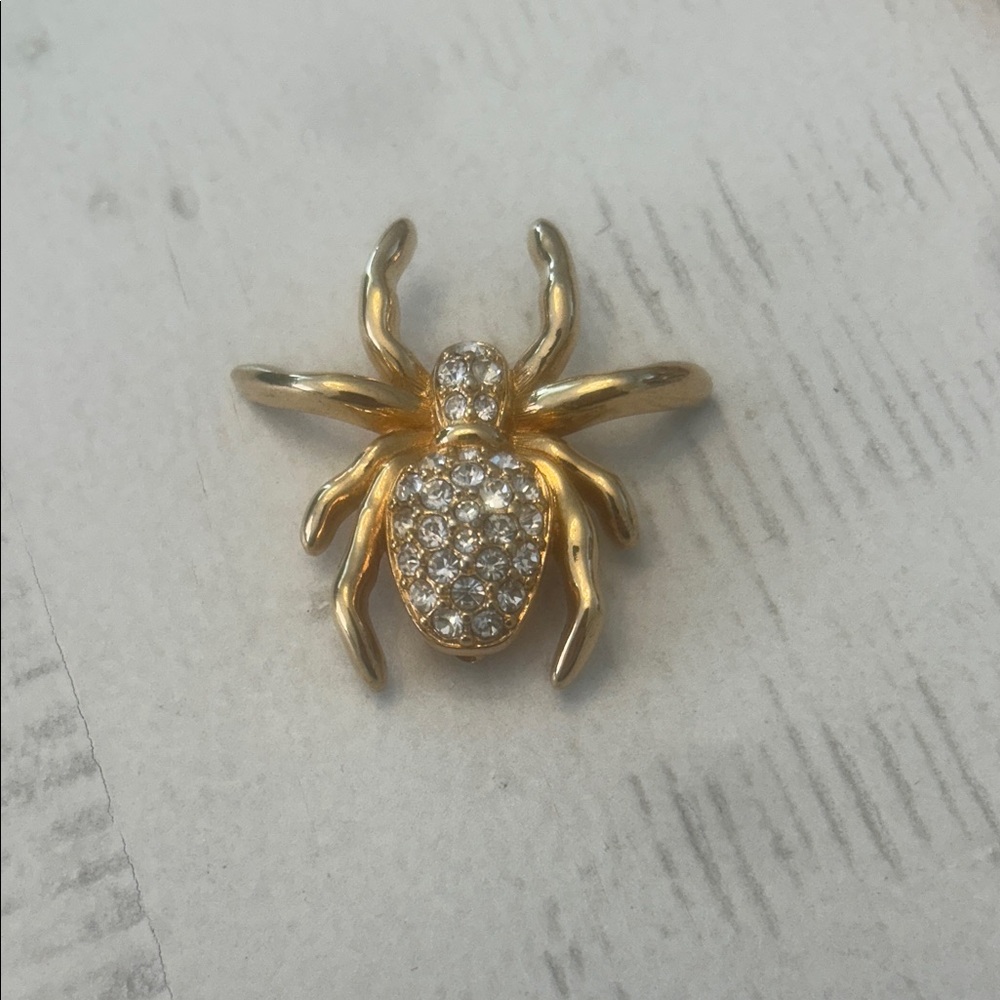 Vintage 1990s Swarovski Spider Brooch